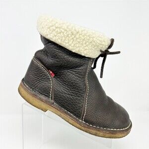 Duckfeet Aarhus Ankle Boots Unisex Brown Lace-Up Shearling Lined 41 (US 10)